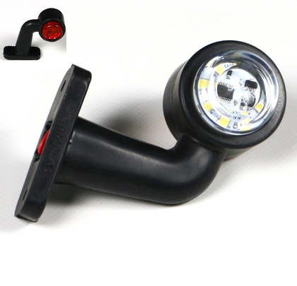 Габарит MINI кривий 7,5см. 18 LED біло-червоний (11825)