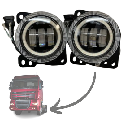 Протитуманні LED фари DAF XF105, CF65, CF75, CF85, LF45, LF55 білі (35Вт), Ходові огні(13161)