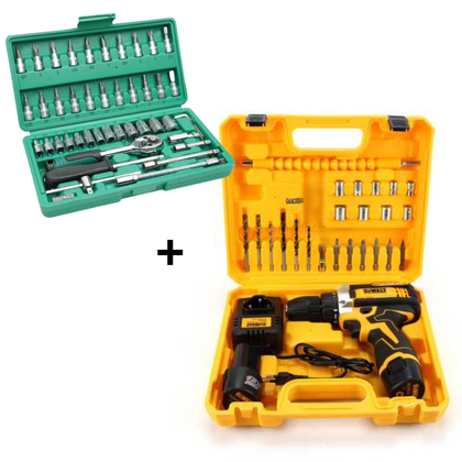 Шуруповерт DeWALT DCF680G2F (12V, 2AH) із набором інструментів(13141)