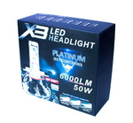 Комплект LED ламп AllLight X3 H1 50W 6000K 6000lm с радиатором и светофильтрами (3000K/8000K)(10352)