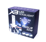 Комплект LED ламп AllLight X3 H7 50W 6000K 6000lm с радиатором и светофильтрами (3000K/8000K)(10355)