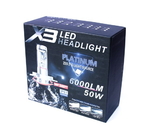 Комплект LED ламп AllLight X3 HB3 50W 6000K 6000lm с радиатором и светофильтрами (3000K/8000K) (10356)