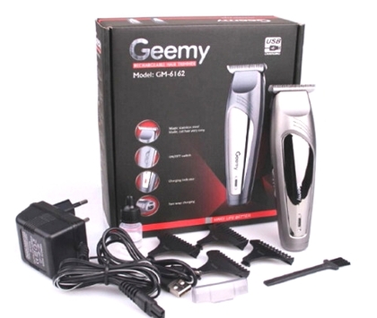 Машинка для стрижки Geemy со съёмными насадками и зарядкой от USB GM-6162 (11140)
