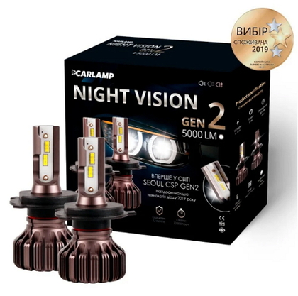 Светодиодные автолампы Carlamp LED H4 Night Vision Gen2 5500K(10563)