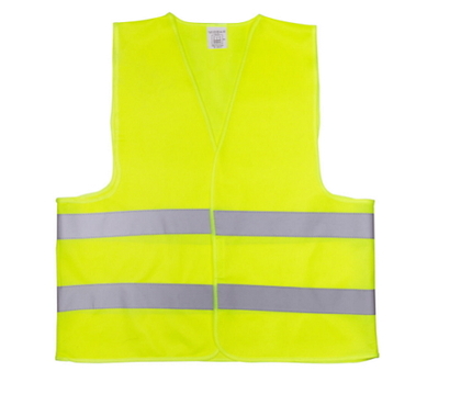 Жилет со светоотр. лентой Китай (цвет лимон) плотность ткани 80г/м2 состав polyester 100% размер 4ХL (64см)(10630)