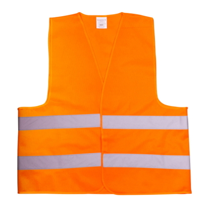 Жилет со светоотр. лентой Китай (цвет оранж) плотность ткани 80г/м2 состав polyester 100% размер 4XL (64см)(10631)