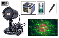 НОВОГОДНИЙ УЛИЧНЫЙ ЛАЗЕРНЫЙ ПРОЕКТОР 2 ЦВЕТА X-LASER XX-LS-807 RGB С ДУ (10639) 