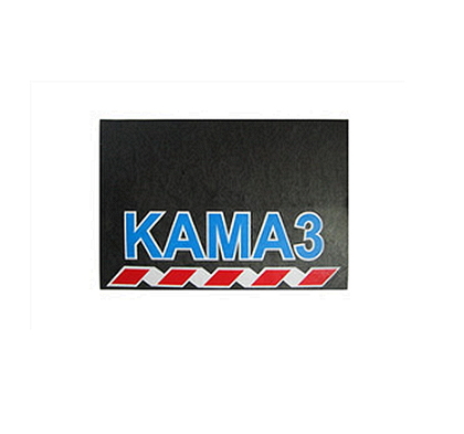Брызговик для грузовика КАМАЗ размер 480х330 синяя надпись (рис.) 1083 комплект