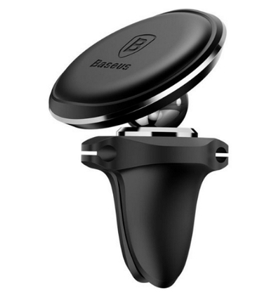 Автодержатель Baseus SUGX-A01 Magnetic Air Vent Car Mount Holder with cable clip Чёрный (11286)