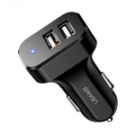 Зарядное автомобильное USAMS C13 (2USB 2.1A) Lightning / micro USB / Type-C Чёрный (11308)