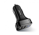 Зарядное автомобильное USAMS C13 (2USB 2.1A) Lightning / micro USB / Type-C Чёрный (11308)