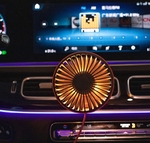 Вентилятор автомобильный Car Fan 4" USB 3 скорости с подсветкой Red (11319)