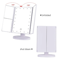 Зеркало для макияжа тройное с LED-подсветкой Superstar Magnifying Mirror (ST306) (11324) 