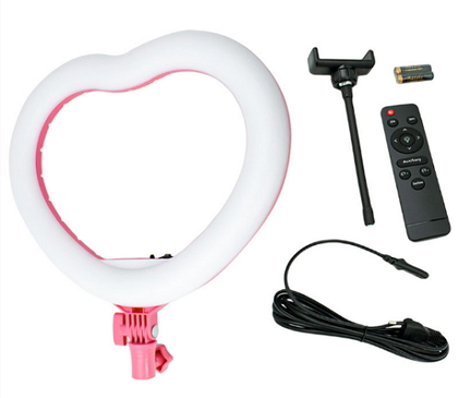 Кольцевая Ring Light With ears HEART 27 см (11340)