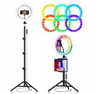 Кольцевая Ring Light RGB LED MJ-26 200 диодов 26 см(11333) Кольцевая Ring Light RGB LED MJ-26 200 диодов 26 см(11333)