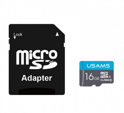 Карта памяти USAMS US-ZB117 MicroSD с адаптером 16GB Class (11426)