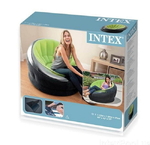 Надувное кресло Intex 66582, 112 х 109 х 69 см, зеленое (11450)