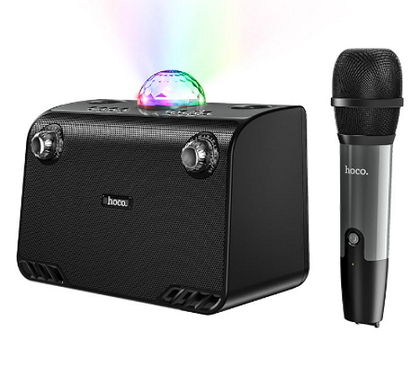Колонка Bluetooth HOCO BS41 Warm Sound караоке Чёрный (11603)
