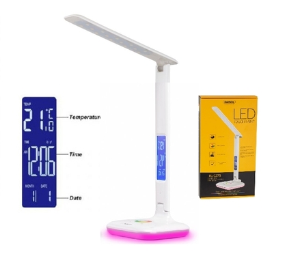 Настольная светодиодная сенсорная led лампа ночник Remax RL-E270 с дисплеем USB питание (11716)