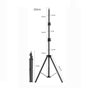 Портативный штатив тренога для кольцевой лампы Ring Light 70см-210см(11814)