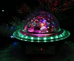 Диско лампа с пультом,USB входом Ufo Led Crystal Ball от сети 220В(11854)