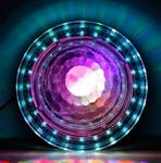 Диско лампа с пультом,USB входом Ufo Led Crystal Ball от сети 220В(11854)