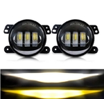Фары светодиодные LED Honda Accord 8, CR-V, Crosstour, противотуманные 3.5" W/Y,белый/желтый свет,комплект 2шт (12716)