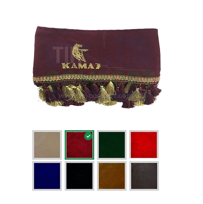 Шторы Ламбрекен с уголками в Камаз бордовый(11875)