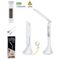 Настольная светодиодная сенсорная led лампа RT-E510 Timepro с дисплеем USB питание (11899) 