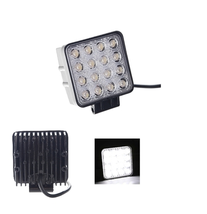 Дополнительная квадратная Led фара 48вт рабочий свет,ближний, стробоскоп 2режима(12558)