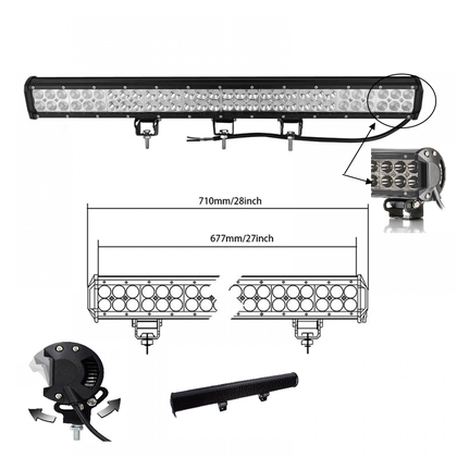 Фара диодная Led балка D180W(BLACK) комбо Cree 705 мм(12565)