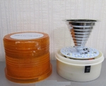 Проблесковый маячок оранжевый на батарейках, LED RD 206,автономный(12573)