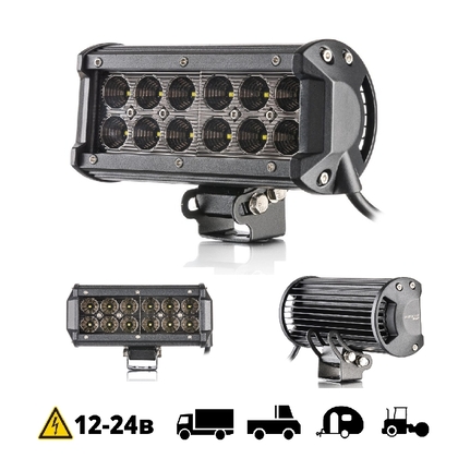 LED балка D36W Graphite,ближний свет 165mm(12576)