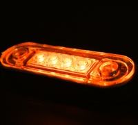 Ліхтар габаритний LED жовтий, 12-24В(12617) 