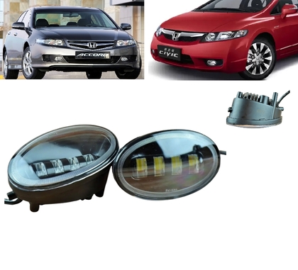 Додаткові штатні СВІТОДІОДНі LED ФАРи (45ВТ+45ВТ) HONDA жовте-біле свтіло(12651)