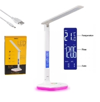 Настольная cенсорная led лампа ночник Remax RL-E270 с дисплеем USB питание (12663) 