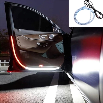 Підсвічування дверей автомобіля LED (2шт по 1.2 м) червоне,біле світло динамічне(12798)