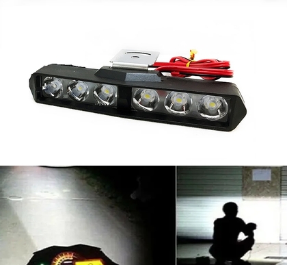 Світлодіодна LED фара 10W 6 діодів з функцією стробоскопа під ґрати(12803)