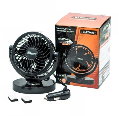 Автомобільний вентилятор у салон ELEGANT COMPACT 12V 4"10см(12859)