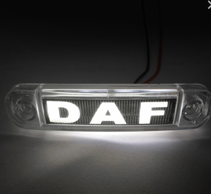 Фонарь габарит DAF декоративний білий 12-24в(12874)