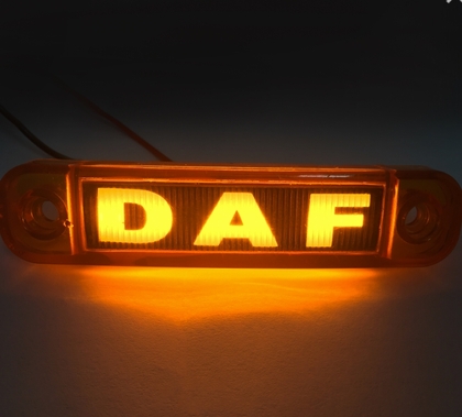 Фонарь габарит DAF декоративний жовтий 12-24в(12875)