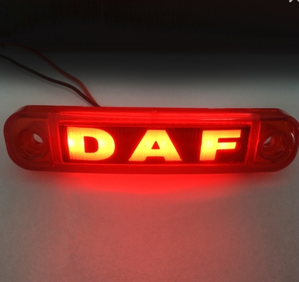 Фонарь габарит DAF декоративний червоний 12-24в(12876)