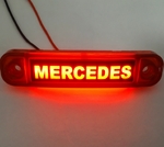 Фонарь габарит Mercedes декоративний червоні 24в(12922)