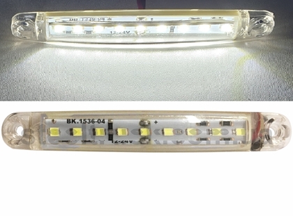 Ліхтар габаритний білий LED 9 12-24В, 100х15ММ(12950)