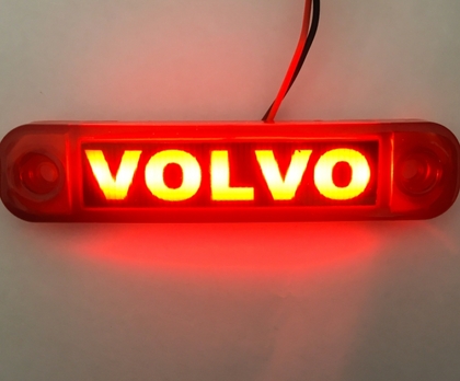 Фонарь габарит Volvo декоративний червоний 24в(12988)