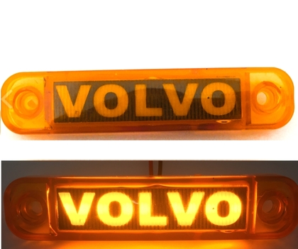 Фонарь габарит Volvo декоративний жовтий 24в(12990)