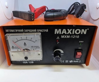 Зарядний пристрій автомобільного акумулятора Maxion MXM-1210 12V 10A, 4-100 А-ч(13017)
