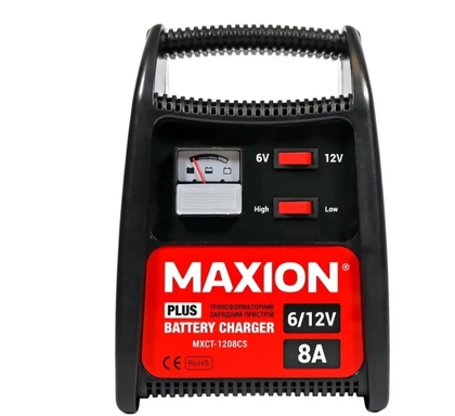 Трансформаторний зарядний пристрій MAXION MXCT-1208CS (8A. 6V-12V)(13134)