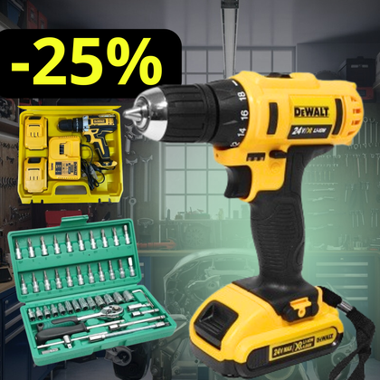 Шуруповерт DeWALT комплект з набором інструментів 46 предметів(13229)