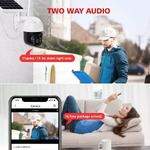Поворотна відеокамера з сонячною батареєй 4G Solar Cam 1080P(13220)